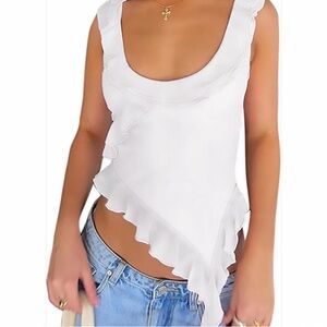 Asymmetrical top bundle‼️ white & black both size L